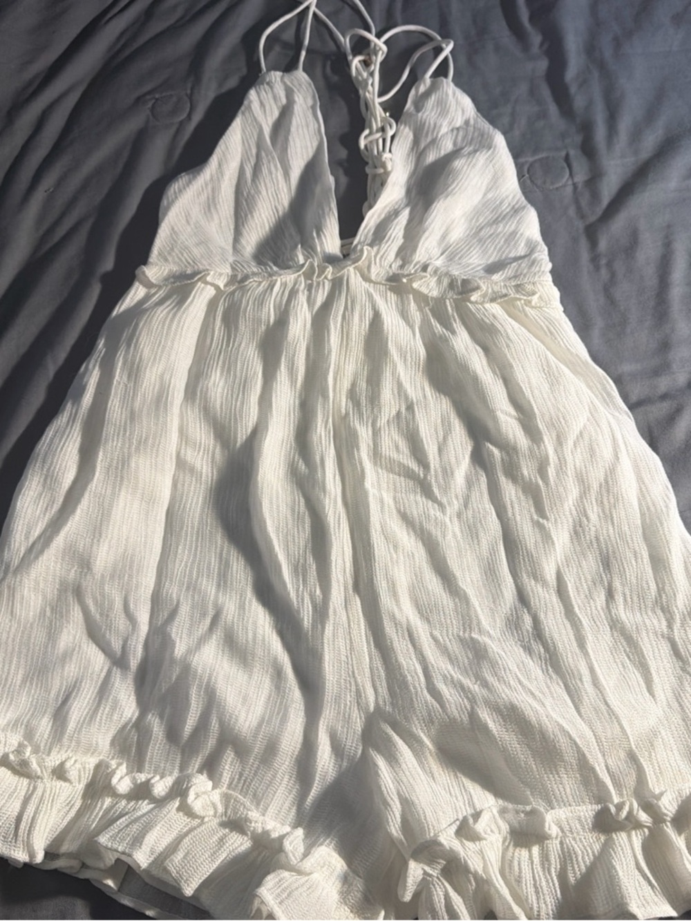 Secrets by S.A.M. White Satin Camisole Top